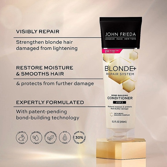 John Frieda Blonde Repair System Bond Building Conditioner 10oz - Picture 2 of 5